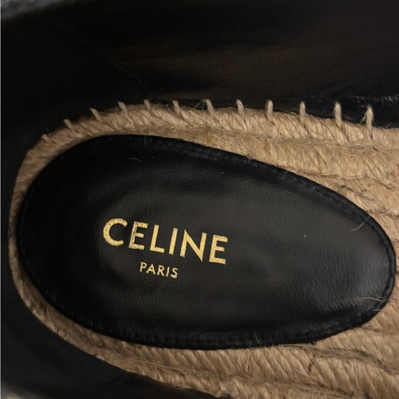 Celine Blue Denim And Silver Color Espadrilles - Picture 4 of 12